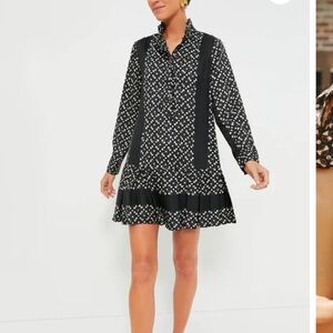 NWT XS Tuckernuck Black Geo Tate Dress